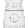 Clayre & Eef LGC41 Schort Vintage Katten Wit Grijs 70x85cm