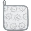 Clayre & Eef LGC45 Pannenlap Kat Motief 20x20cm Wit Grijs