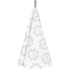 Clayre & Eef LGC48 Keukendoek Wit Grijs Seersucker Ø 80cm