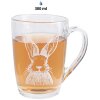 Clayre & Eef RAEGL0006 Theeglas Bunny 300ml Transparant 11x8cm