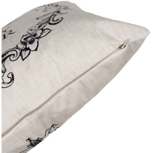 Clayre & Eef RFL22 Hoppy Paaskussenhoes 45x45 Beige Zwart