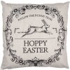 Clayre & Eef RFL22 Hoppy Paaskussenhoes 45x45 Beige Zwart