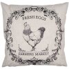 Clayre & Eef RFL23 Kussenhoes Boerderijmotief 45x45cm Beige/Zwart