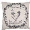 Clayre & Eef RFL23 Kussenhoes Boerderijmotief 45x45cm Beige/Zwart