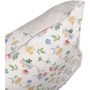 Clayre & Eef RUB23 Kussenovertrek Bloemenpatroon Beige 45x45cm
