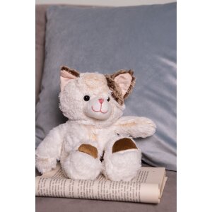 Clayre & Eef TW0588 Knuffel Kat Zacht Beige 17x13x30cm