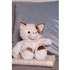 Clayre & Eef TW0588 Knuffel Kat Zacht Beige 17x13x30cm