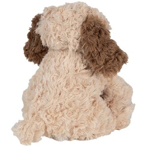 Clayre & Eef TW0590S Pluche Hondenknuffel Beige Bruin 18cm