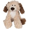 Clayre & Eef TW0590S Pluche Hondenknuffel Beige Bruin 18cm