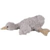 Clayre & Eef TW0594 Knuffel eend 39x15x10cm pluche grijs