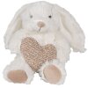 Clayre & Eef TW0600 Pluche Konijn Beige Hart 11x14x14cm