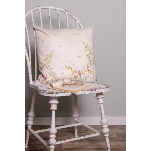 Clayre & Eef WFF22 Kussenovertrek Flora & Fauna 45x45 Beige Groen