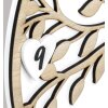ZEP Vita wandklok houten boom design naturel wit 30cm