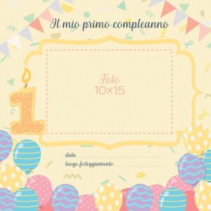 ZEP Baby fotoalbum RITA roze 25x25 cm 40 paginas Italiaans