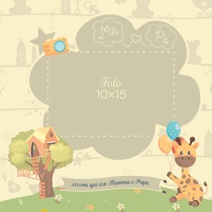 ZEP Baby fotoalbum RITA roze 25x25 cm 40 paginas Italiaans