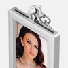 ZEP metalen sleutelhanger AA9L zilver 2 fotos 3,5x4,5 cm