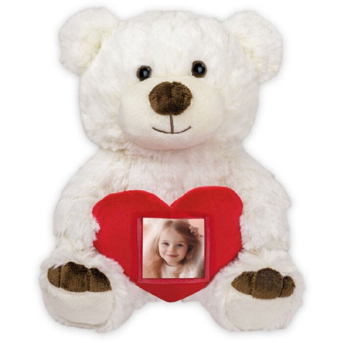 ZEP Teddy met hart fotolijst wit 3 5x4 5 cm 16x13x23 cm