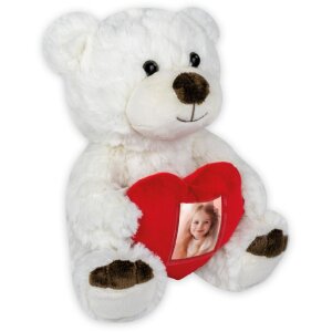 ZEP Teddy met hart fotolijst wit 3 5x4 5 cm 16x13x23 cm