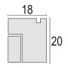 ZEP MDF fotolijst Roma wit 15x20 cm met passe-partout 10x15 cm