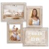 ZEP Gallery fotolijst Rosel naturel houten lijst 39x37 cm 4 fotos 10x15 13x18 cm