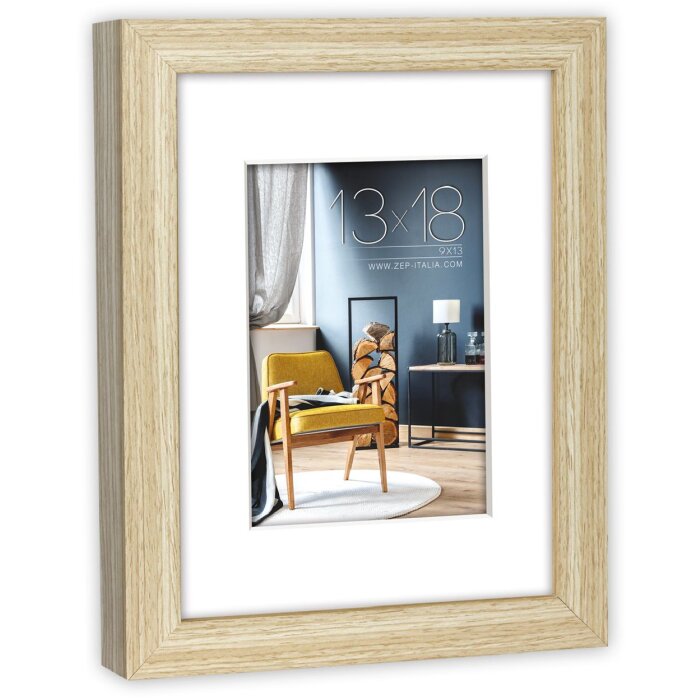 ZEP fotolijst Niki naturel 50x70 cm met passe-partout 40x60 cm