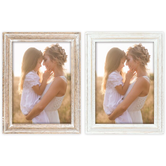 ZEP Houten fotolijst Rosel Wit Natuur 10x15 tot 20x30 cm Klassieke stijl