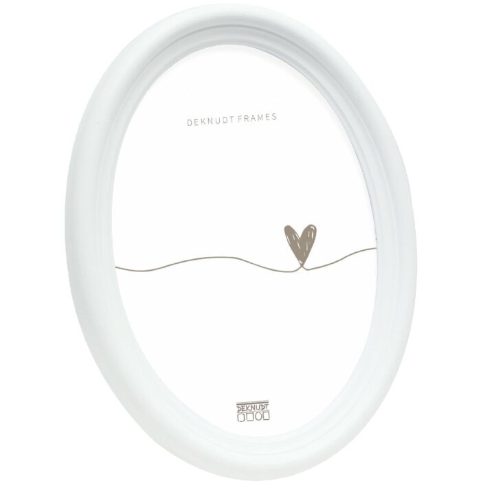 Deknudt S100F1 Ovale lijst wit 13x18 cm kunststof helder glas 1,7 cm lijst