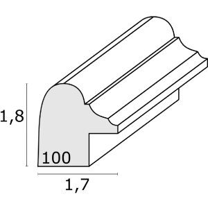 Deknudt S100F1 Ovale lijst wit 13x18 cm kunststof helder glas 1,7 cm lijst