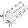Deknudt S100F1 Ovale lijst wit 13x18 cm kunststof helder glas 1,7 cm lijst
