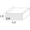 Deknudt S334PA Lijst + spieën voor spieraam naturel hout 65 cm