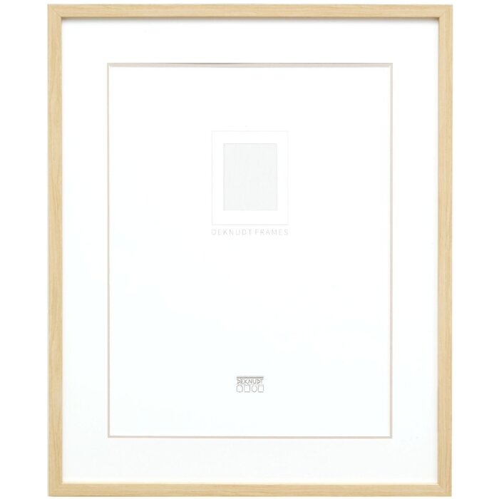Deknudt S43AH1 fotolijst naturel houtkleur 30x40 cm met passe-partout 20x30 cm
