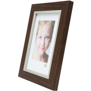 Deknudt S45VH3 Fotolijst Bruin Zilver Rand 29.7x42cm Kunststof