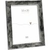 Deknudt S45YE2 Houten lijst zwart zilveren rand 15x20cm