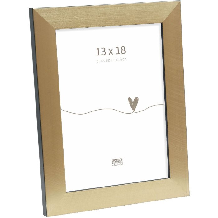 Deknudt S47BB2 fotolijst goud/zwarte rand 13x18 cm kunststof