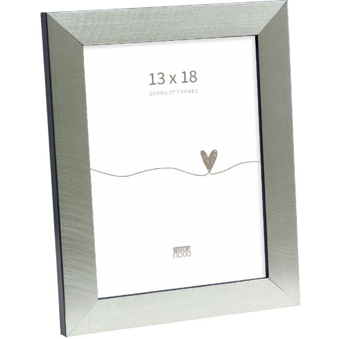 Deknudt S47BE2 Fotolijst Zilver Zwart 13x18 cm Kunststof Helder Glas