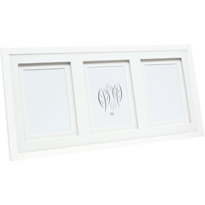 Deknudt S65KK1 fotolijst wit dubbel passe-partout 3x 15x20 cm
