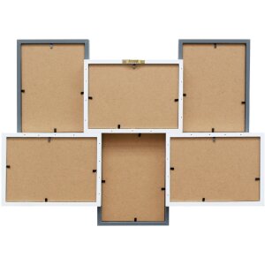 Deknudt S68VC9 Fotolijst 6 fotos 15x20 cm wit/grijs