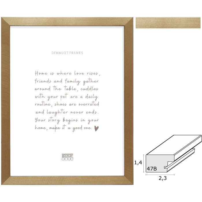 Deknudt S47BB2 fotolijst goud/zwarte rand 10x15 cm tot 50x70 cm