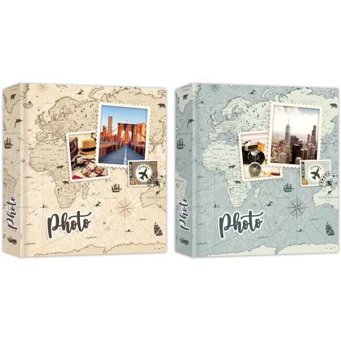ZEP Adventure insteekalbum 200 fotos 10x15 cm en 13x19 cm Blauw Bruin