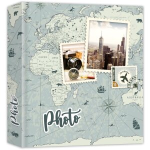 ZEP Adventure insteekalbum 200 fotos 10x15 cm en 13x19 cm Blauw Bruin