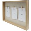 Deknudt S68UD3 Memobord naturel hout beige linnen diverse maten