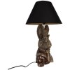 Clayre & Eef 5LMC0033 Tafellamp Bunny met kroon Zwart/Bruin 37x61 cm