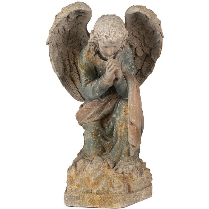 Clayre & Eef 5MG0043 Decoratieve Engel Gebedshouding Antiek-look 41x45x65 cm