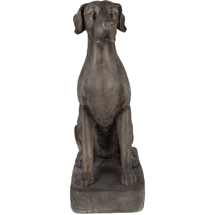 Clayre & Eef 5MG0044 Brons-look hondenbeeld 44x26x73 cm