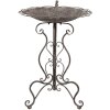 Clayre & Eef 5Y1203 Antiek metalen vogelbadje Ø 52x76 cm