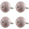 Clayre & Eef 65302 deurknop keramiek roze bloemmotief Ø 4x3/6 cm