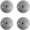 Clayre & Eef 65303 Deurknop Vintage Zilver Ø 4x3/6 cm Set van 4 stuks