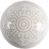 Clayre & Eef 65304 deurknop keramiek witgoudmotief Ø4x3 cm