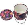 Clayre & Eef 65457 Hoedendoos set 3 stuks bloemmotief Ø 23/20/17 cm
