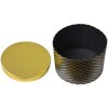 Clayre & Eef 65458 Hoedendoos Set Goud Zwart Ø 25x17 23x16 21x14 cm